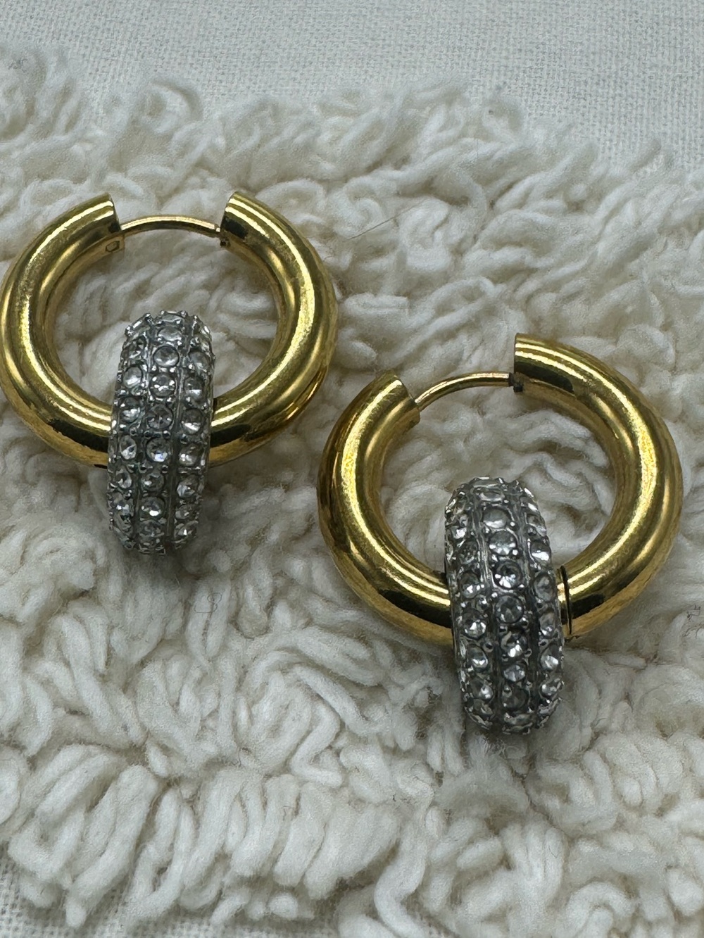 14K Gold Plated Convertible Hoop Earrings